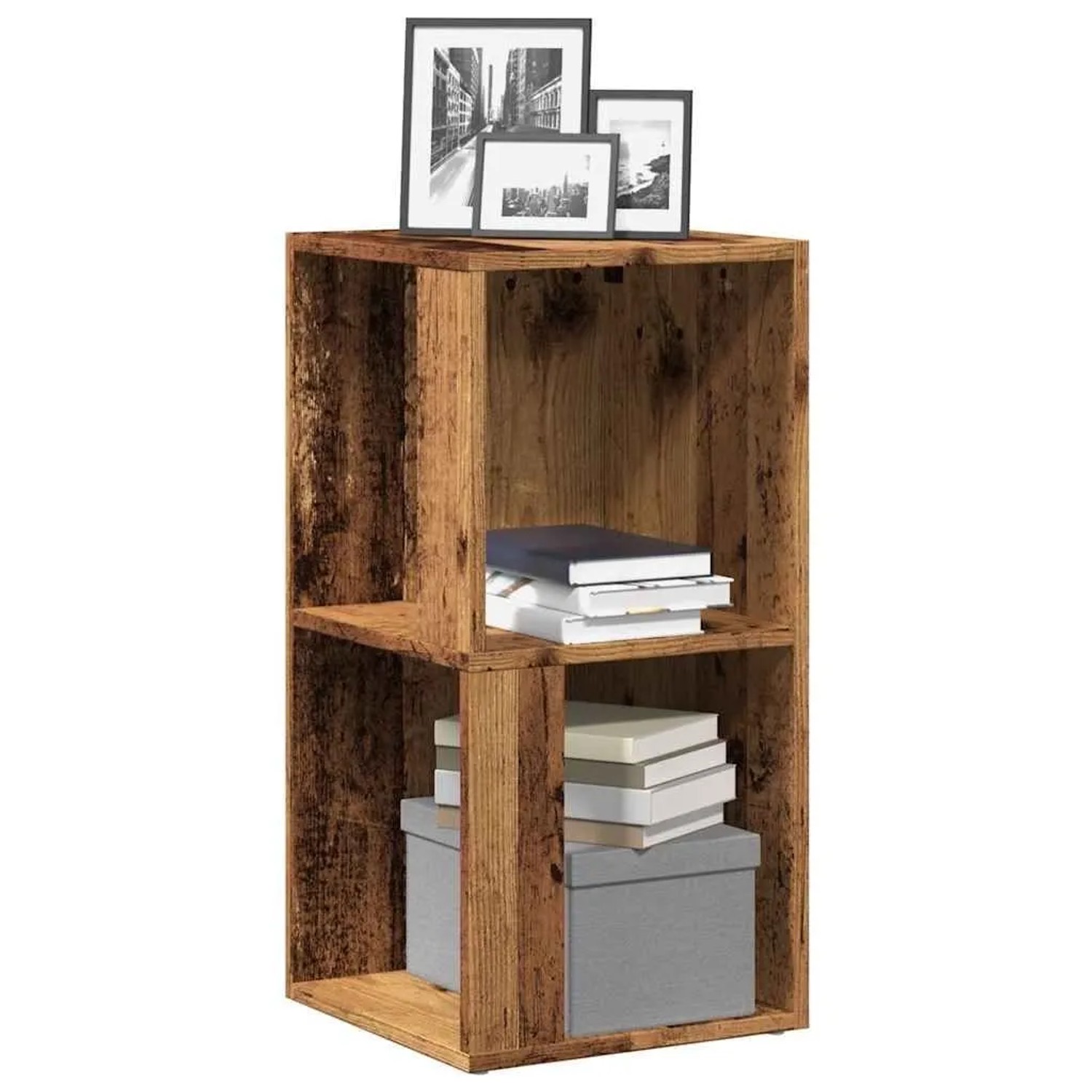 vidaXL Eckregal Altholz-Optik 33x33x67 cm Holzwerkstoff 856718_2