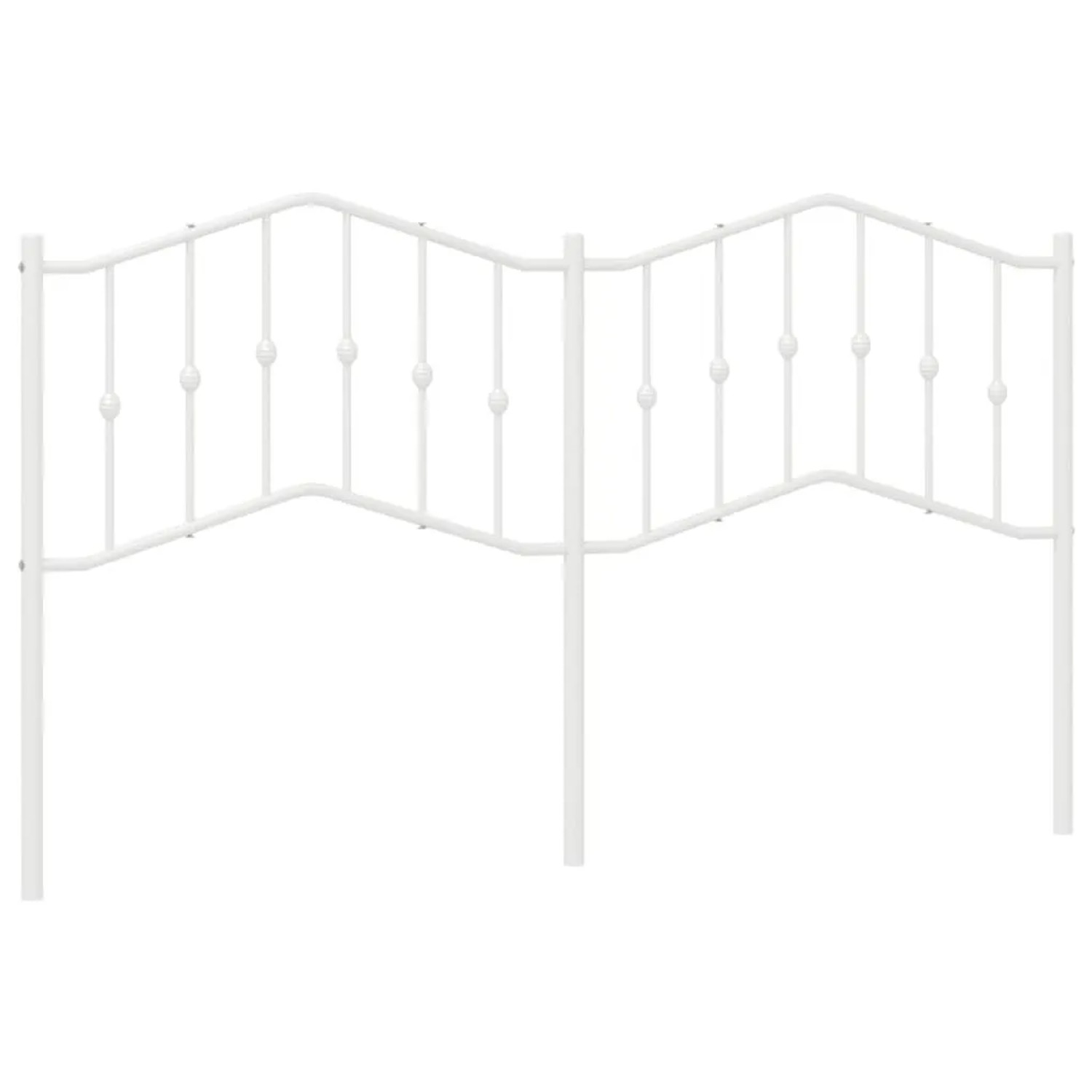 vidaXL Ersatz-Kopfteil Metall Weiß 160 cm 373873