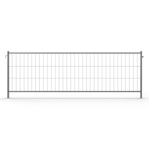 Feuerverzinkter Mobilzaun Standard, 1,2x3,5m, mit Haken und Ösen für Baugeräte.