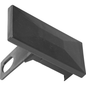Anthrazitfarbene Ersatz-Pfostenkappe aus Kunststoff für Premium-Pfosten, 60x40 mm.