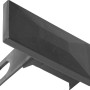 Anthrazitfarbene Ersatz-Pfostenkappe aus Kunststoff für Premium-Pfosten, 60x40 mm.