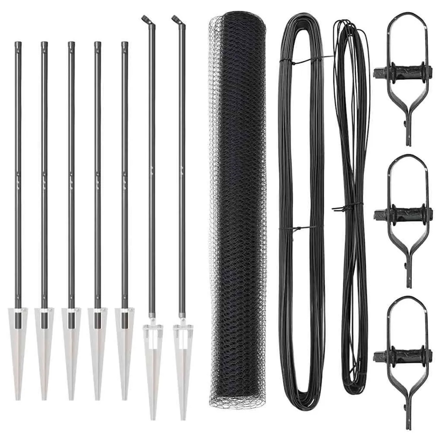 vidaXL Zaunpfosten Grau 10 x 1,4 m 13 mm Maschen Stahl und PVC 3353207 günstig online kaufen