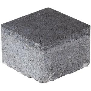 Anthrazitfarbener HL Drainpflaster Füllstein (7,4x7,4x4,9 cm) für Rasengitter.