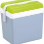 Kühlbox, 24 l, perlgrau und grün, mit Tragegriff. Ideal für Camping und Ausflüge.