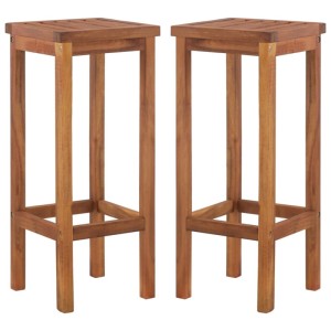 vidaXL Barhocker 2 Stk Massivholz Akazie 44016