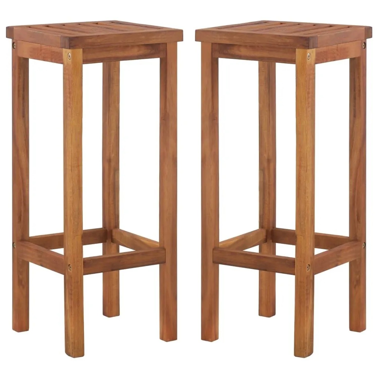 vidaXL Barhocker 2 Stk Massivholz Akazie 44016