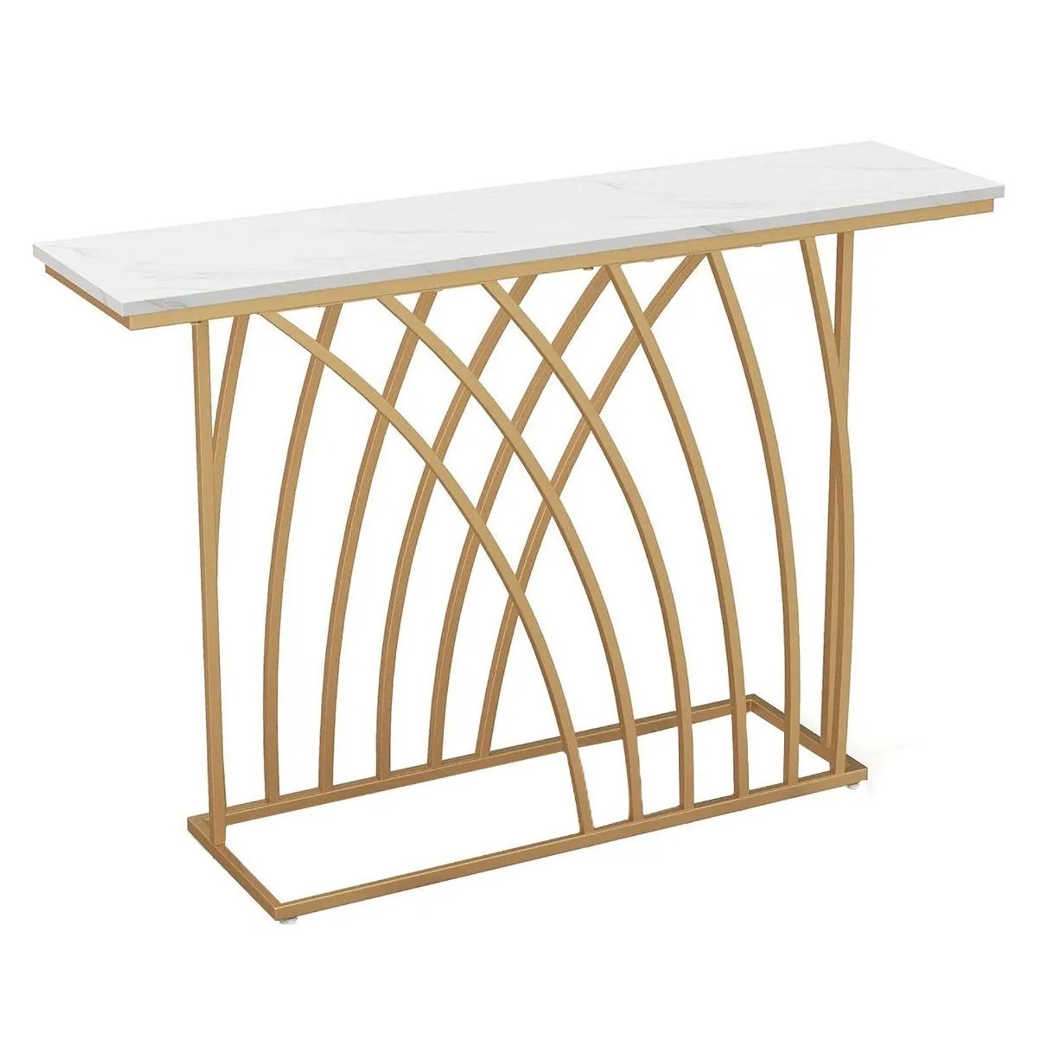 Costway Konsolentisch Flurtisch mit Metallrahmen 120 x 30 x 80 cm