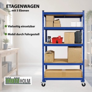 TRUTZHOLM Etagenwagen 195x90x45 cm 750kg 5 Ebenen