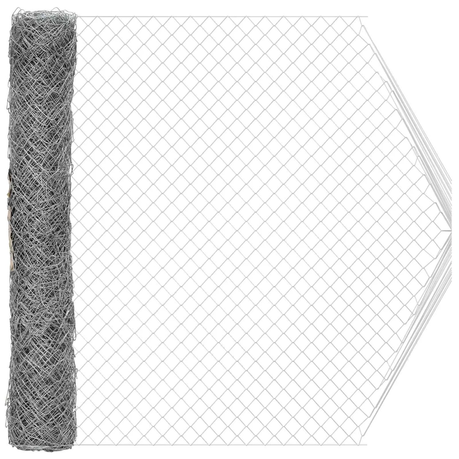 vidaXL Kettenzaun Verzinkt 2 x 20 m Glas 42033073
