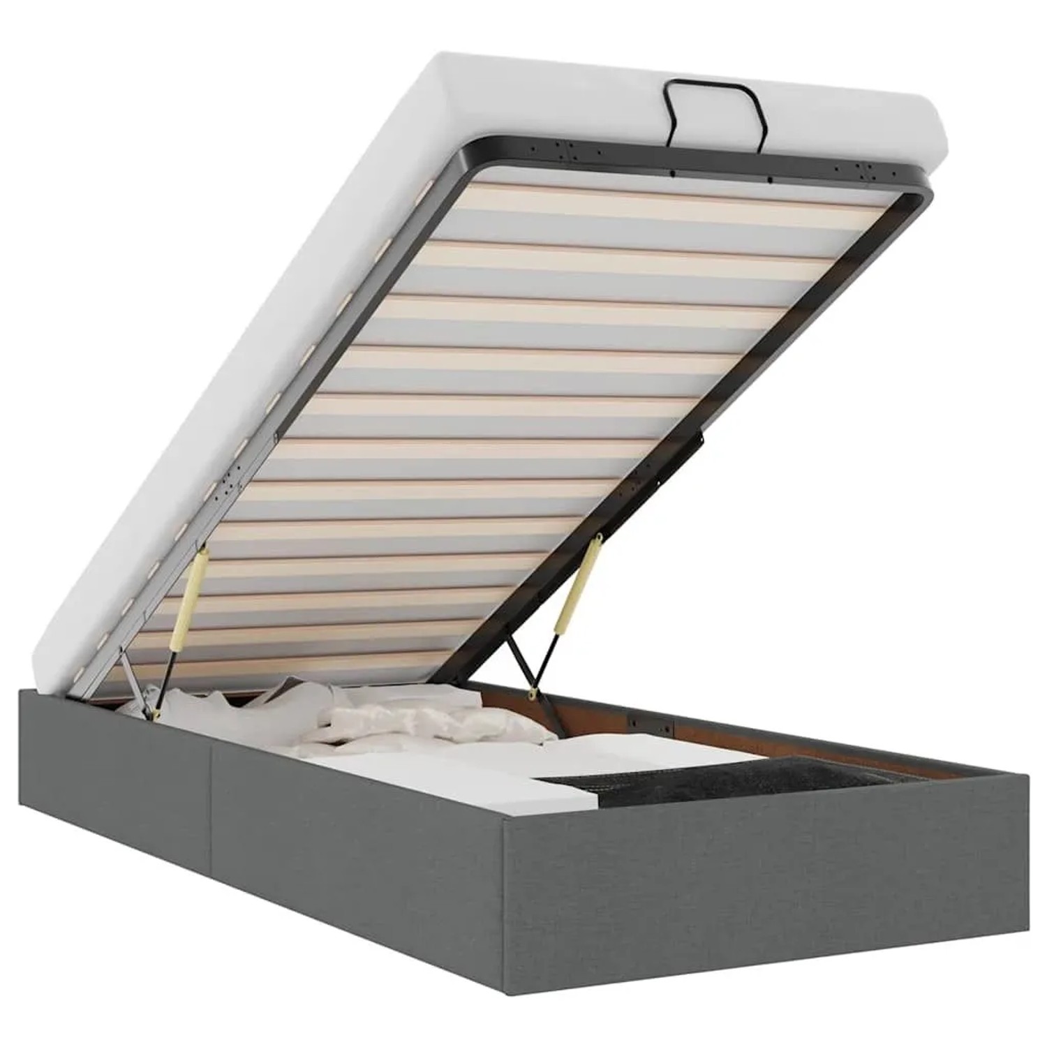 Thumbnail - vidaXL Ottoman-Bett ohne Matratze Dunkelgrau 80x200 cm Stoff 3310834