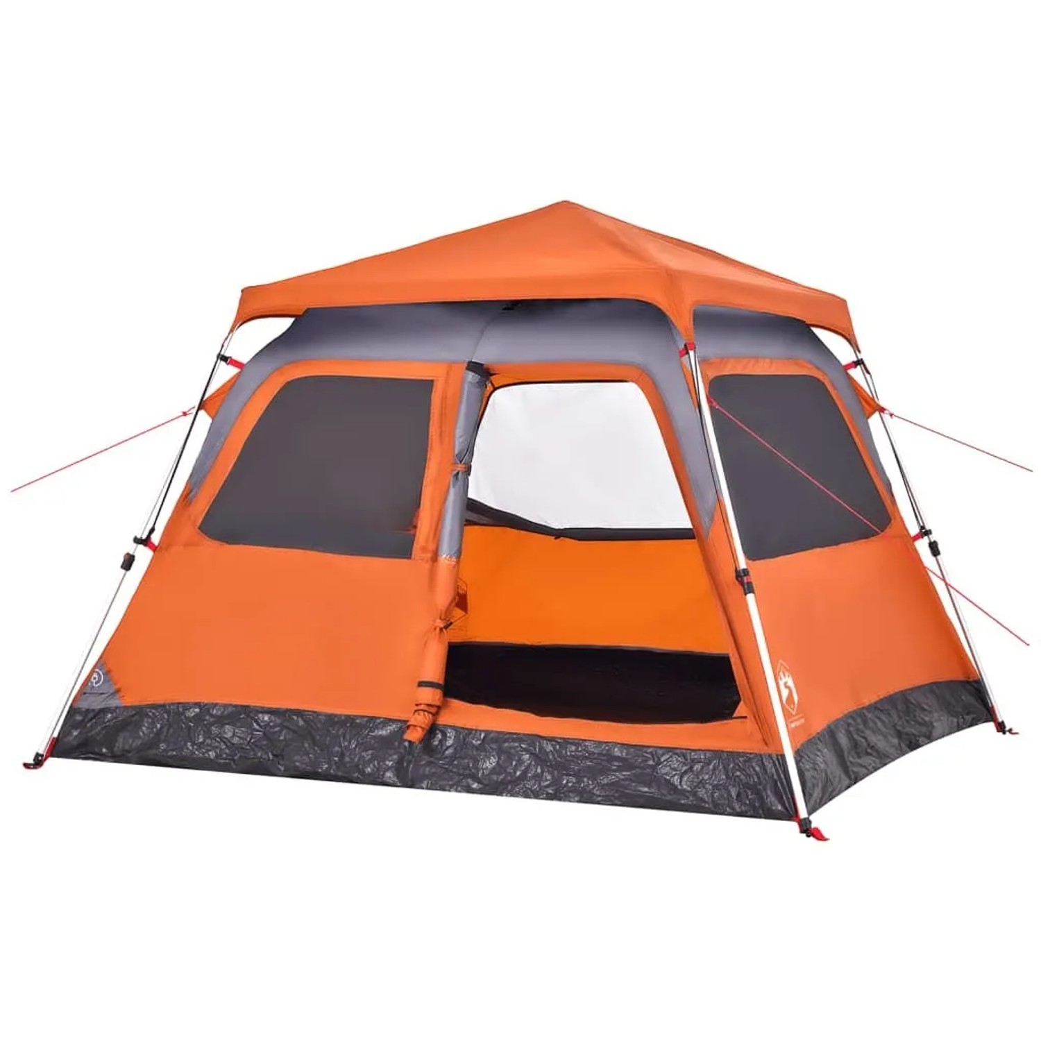 vidaXL Kuppel-Campingzelt 4 Personen Grau und Orange Quick Release 4004232 günstig online kaufen