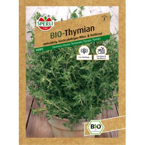 Sperli Bio Thymian im Topf, aromatisches Heil- und Würzkraut für Garten und Küche.