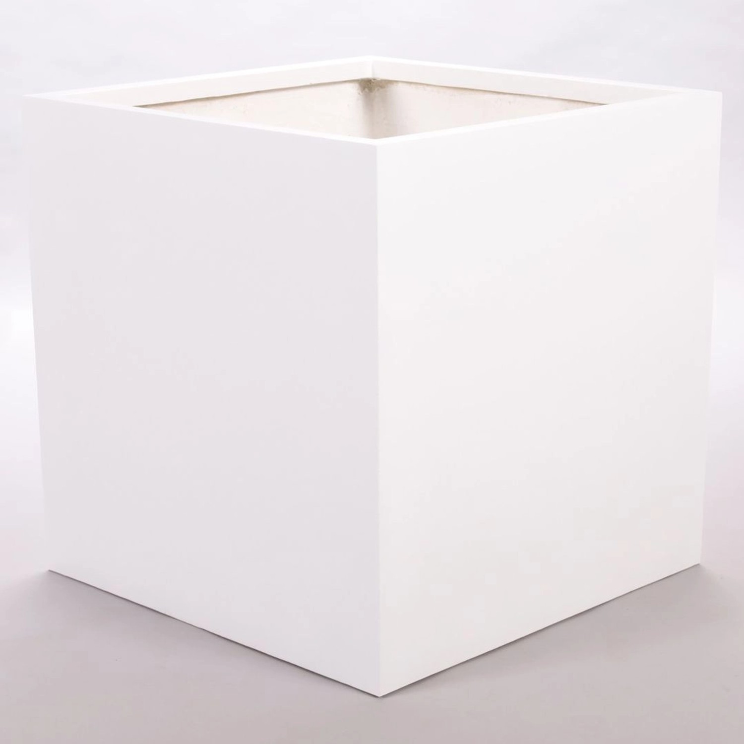 Elegant Einrichten Pflanzkübel Fiberglas Quadratisch 60x60x60cm Perlmutt-We günstig online kaufen