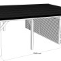Holzbrüder Doppelcarport Ralf mit Geräteraum, naturbelassen, dunkelgraues Dach, Maße 600x868 cm.