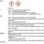Sicherheitsdatenblatt: Gefahrenhinweise, Piktogramme und Inhaltsstoffe.