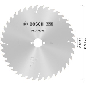 Bosch Kreissägeblatt Optiline Wood, 254 mm Durchmesser, für präzise Holzschnitte.