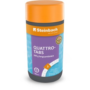 Steinbach Quattrotabs: 4-in-1 Multifunktionstabletten für Pool Desinfektion, 1 kg Inhalt.