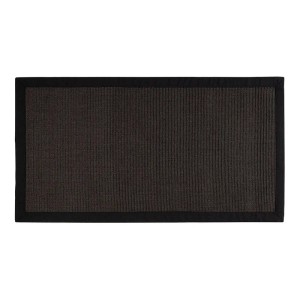 Schwarzer Sisalteppich Amazonas 200x290 cm mit breiter Bordüre für Wohnbereiche.