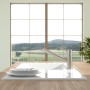 Villeroy & Boch Como Küchenarmatur aus Edelstahl, schwenkbar, vor Fenster montiert.