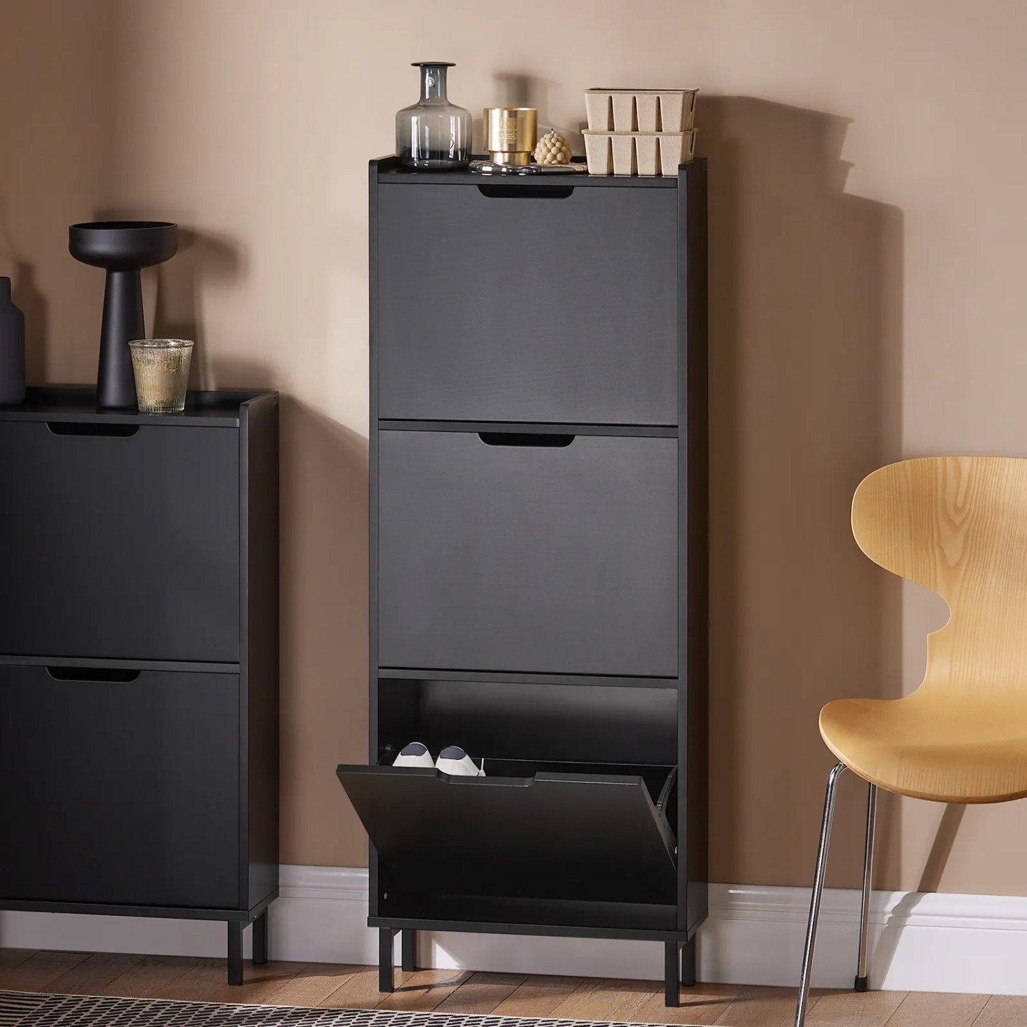 SoBuy Schuhkipper FSR151-H-SCH 3 Klappen Schwarz kaufen bei OBI