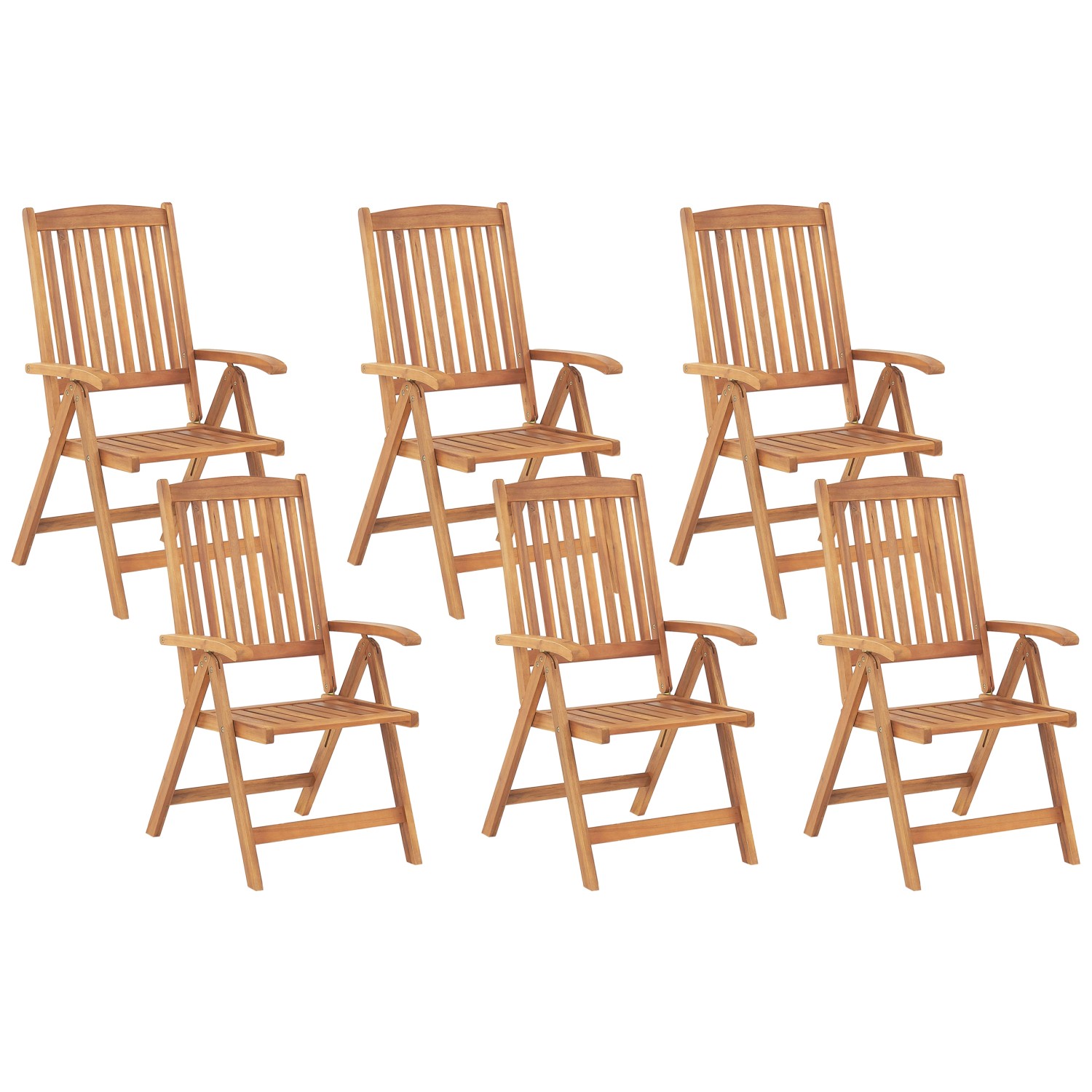 Beliani Gartenstuhl Heller Holzfarbton 69x54x105 günstig online kaufen