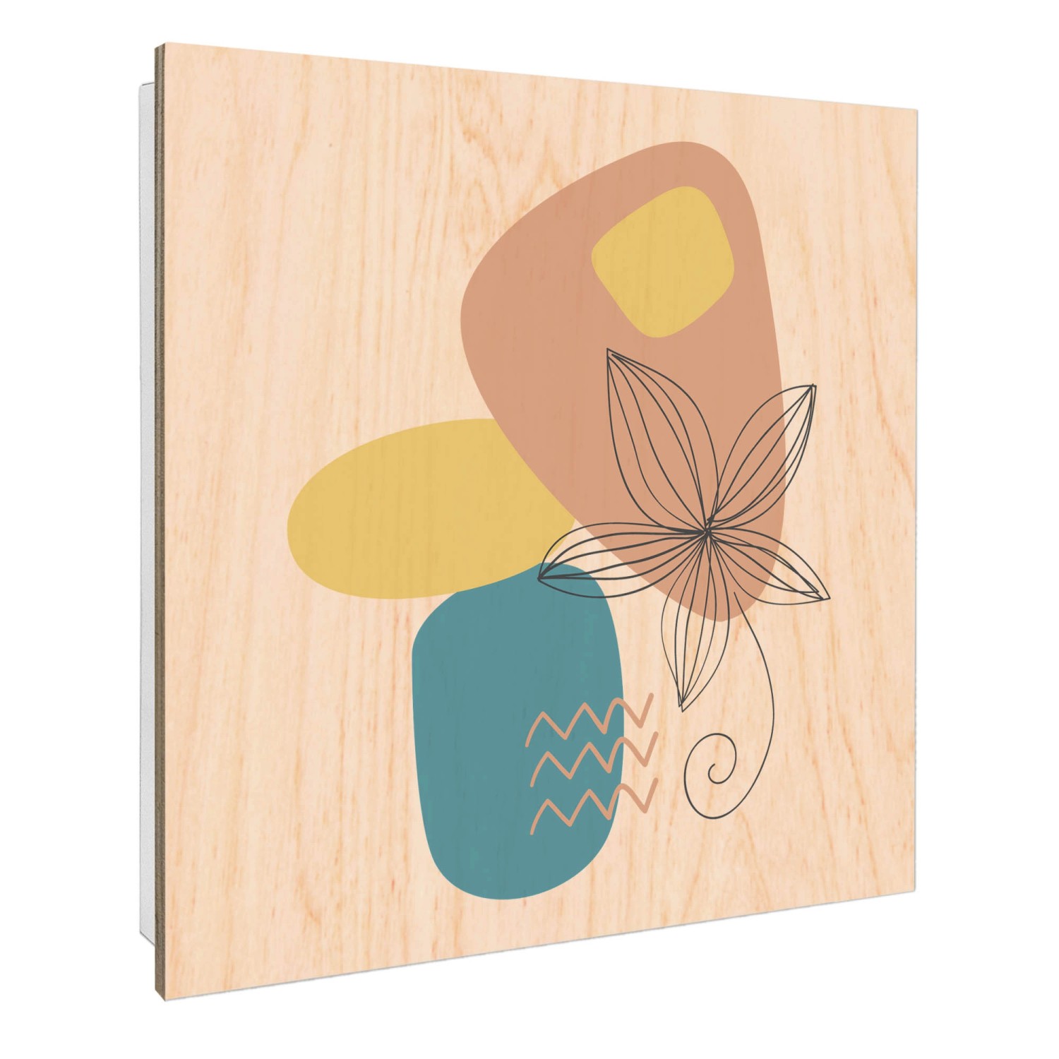 Banjado Großer Schlüsselbox Holz 30x30cm Weiß Scharnier Rechts 50 Haken Sch günstig online kaufen