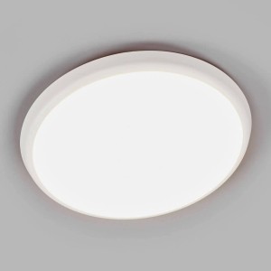 Weiße, runde Arcchio LED Deckenleuchte Augustin für das Badezimmer, 30 cm Durchmesser.