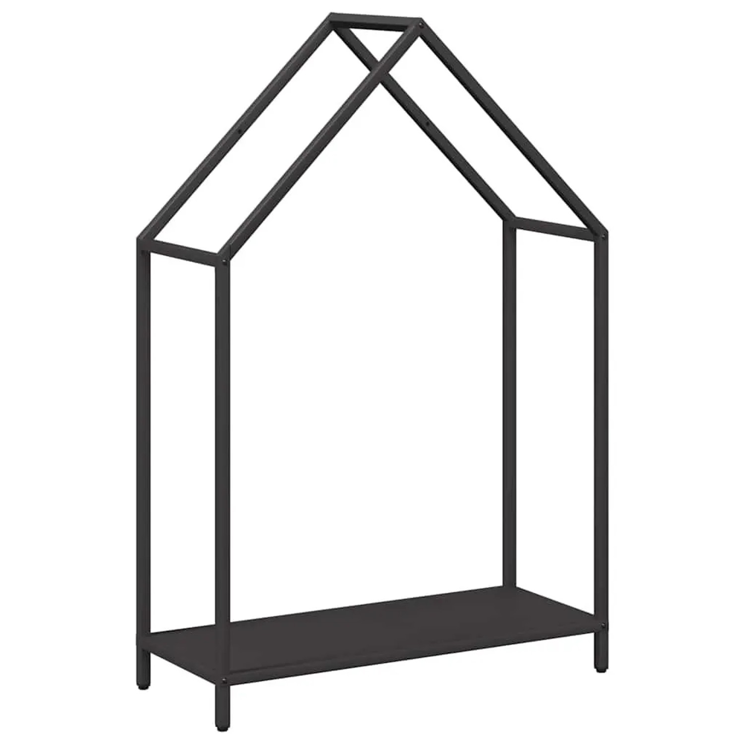 vidaXL Brennholzregal Schwarz 60x25x90 cm Kaltgewalzter Stahl 864307