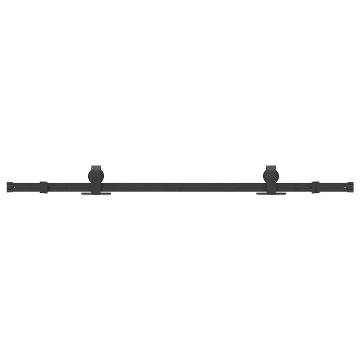 vidaXL Schiebetürbeschlag-Set 152,5 cm Stahl Schwarz 4009718