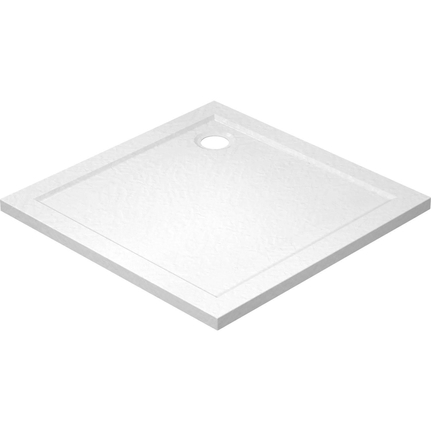 baliv Duschwanne DW-90.110E Acryl in Steinoptik 90 cm x 90 cm Weiß