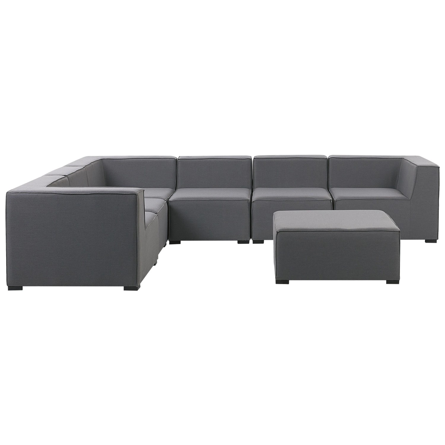 Beliani Lounge Set AREZZO Dunkelgrau 250x320x65
