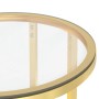 vidaXL Beistelltisch Golden und Transparent 45 cm Hartglas 331661_5