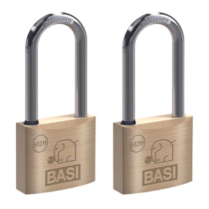 Basi Vorhangschlösser Set, 2 Messing-Schlösser mit hohem, gehärtetem Stahlbügel und Wasserstop.