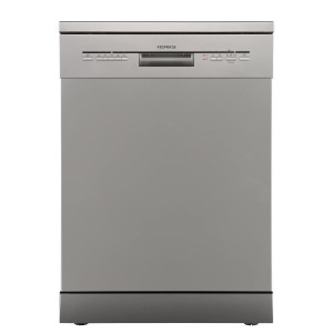 Respekta Unterbau-Geschirrspüler Bena 60 cm in Silber, Frontansicht.