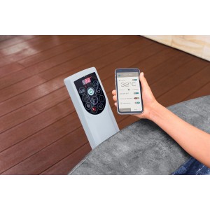 Bestway Carrara AirJet Whirlpool: Bedienfeld und App-Steuerung im Detail.