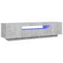 VidaXL TV-Schrank in Betongrau mit LED-Beleuchtung, 160 cm breit.