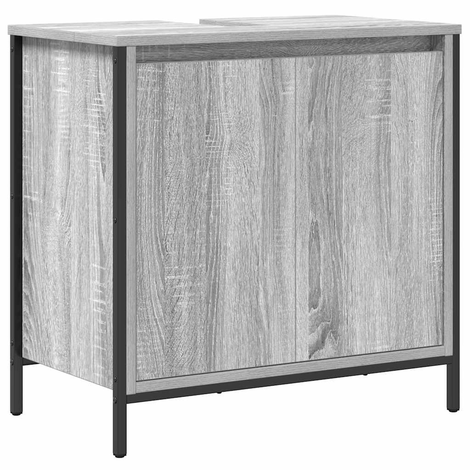 vidaXL Waschbeckenunterschrank Grau Sonoma 60x34,5x60 cm 861895 günstig online kaufen