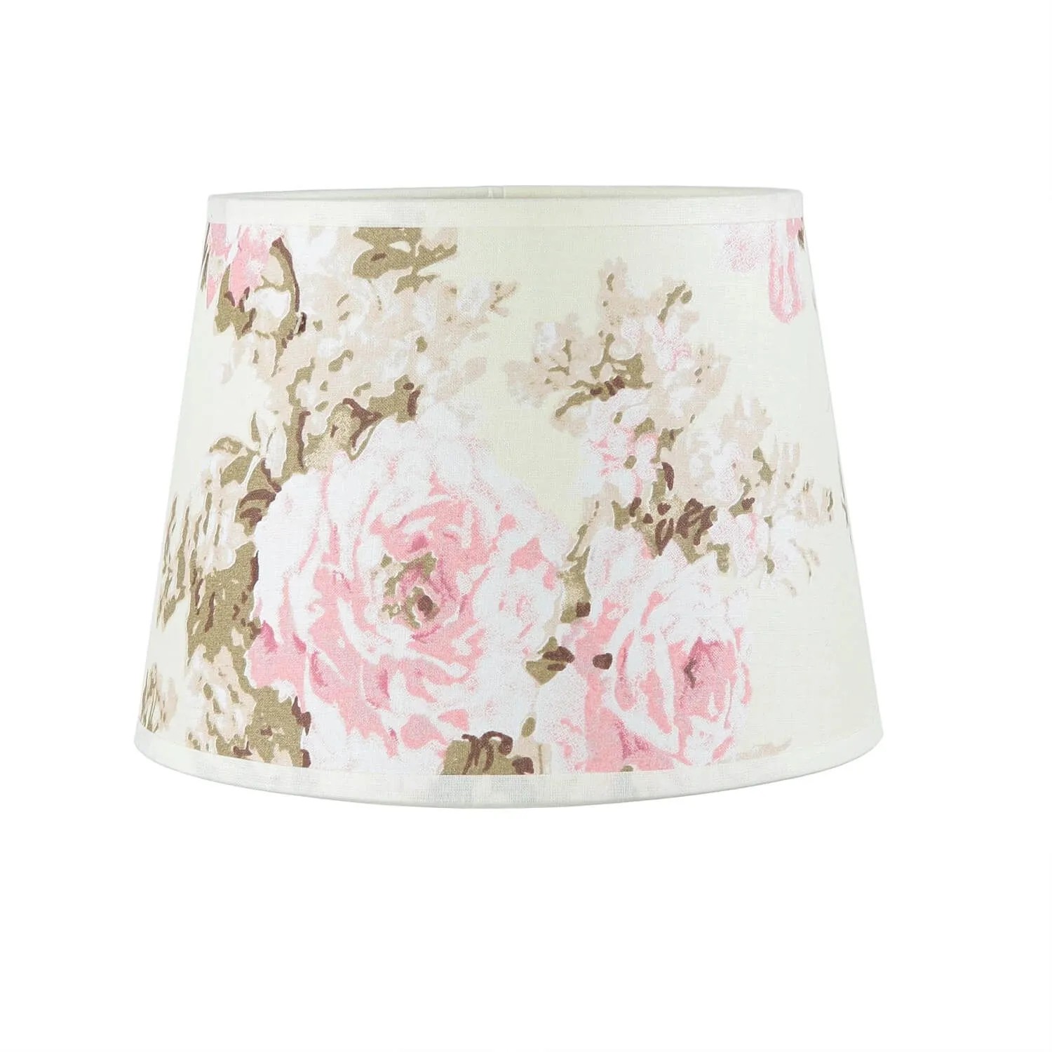 Licht-Erlebnisse Lampenschirm Konisch Für Tischlampen E14 Ø 19,5 cm Stoff Floral