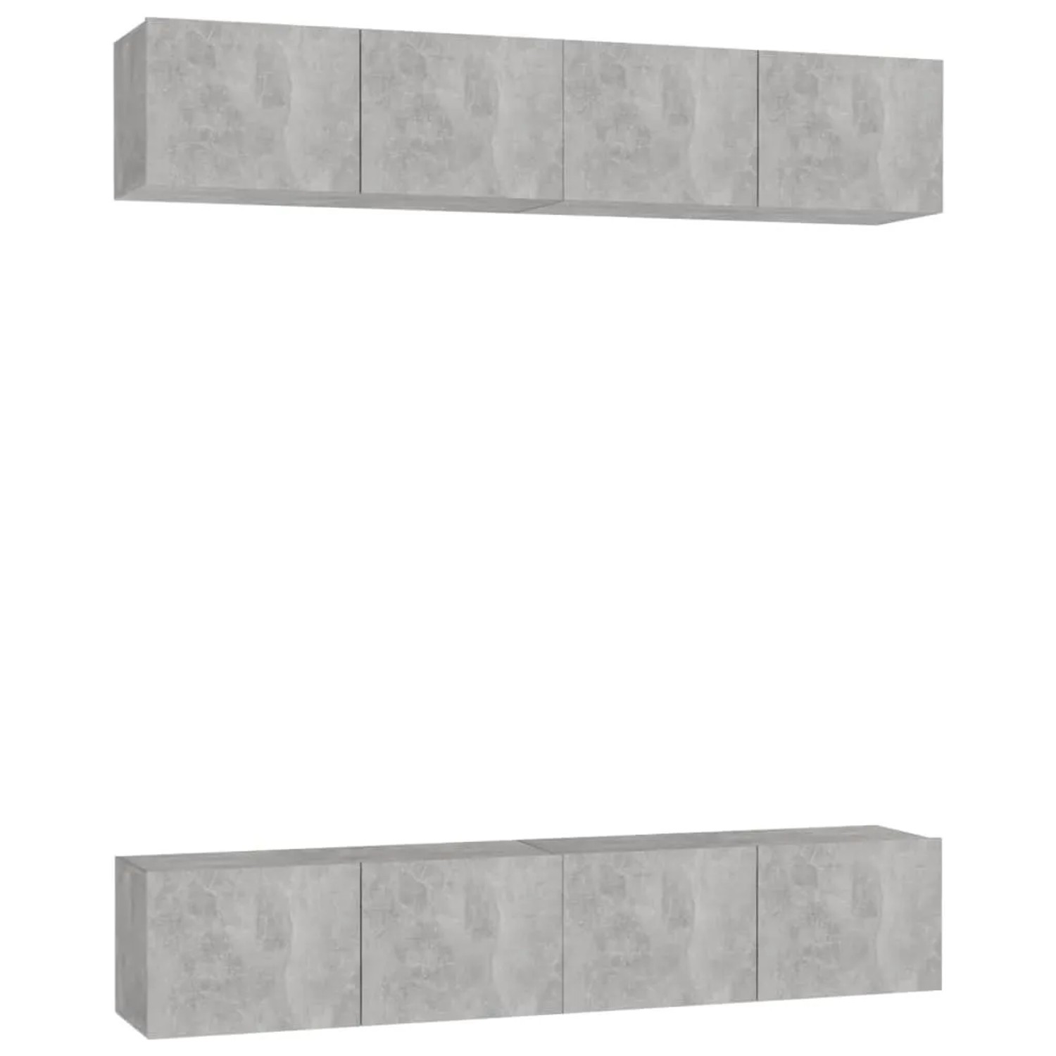 vidaXL TV-Schränke 4 Stk Betongrau 80x30x30 cm Holzwerkstoff 3079060