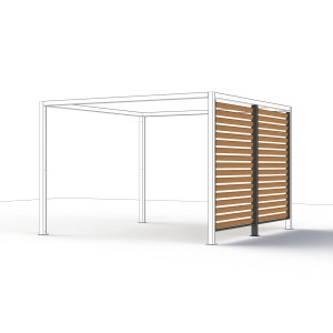 Siena Garden Sichtblende Schattenmanufaktur für Pergola, 300 cm, Holzoptik.