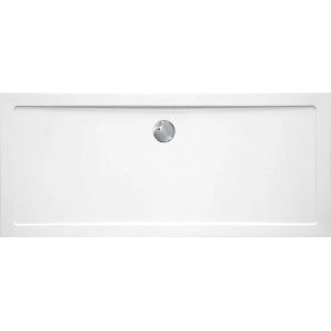 Sanotechnik Duschwanne, extraflach, 120x90 cm, rechteckig, weiß, mit Ablauf