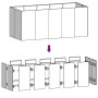 vidaXL Cortenstahl Hochbeet: Diagramm zeigt Aufbau des rechteckigen Blumenkastens mit Einzelteilen. Ideal für Garten & Balkon.