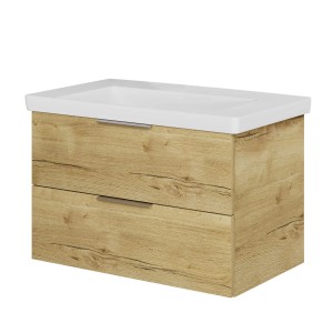 Steinkamp Waschtischunterschrank Living 2.0 Halifax Eiche mit Villeroy&Boch Waschtisch