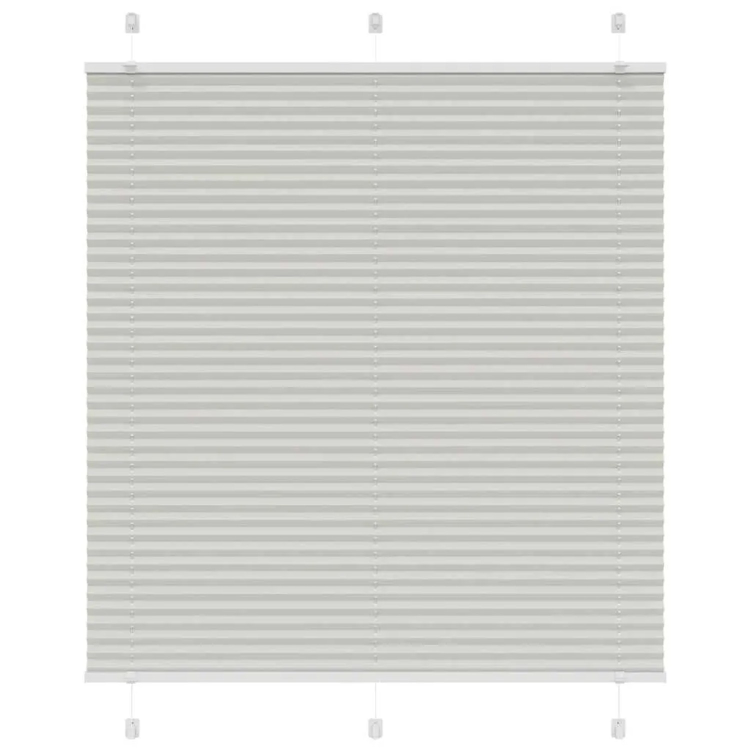 vidaXL Plissee Hellgrau 120x150 cm Stoffbreite 119,4 cm Polyester 4015351