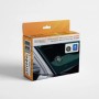 Technaxx Elektronische Mini-Parkscheibe TX-353 in orange-weißer Verpackung. Zeigt die KBA-zugelassene Parkscheibe am Auto.