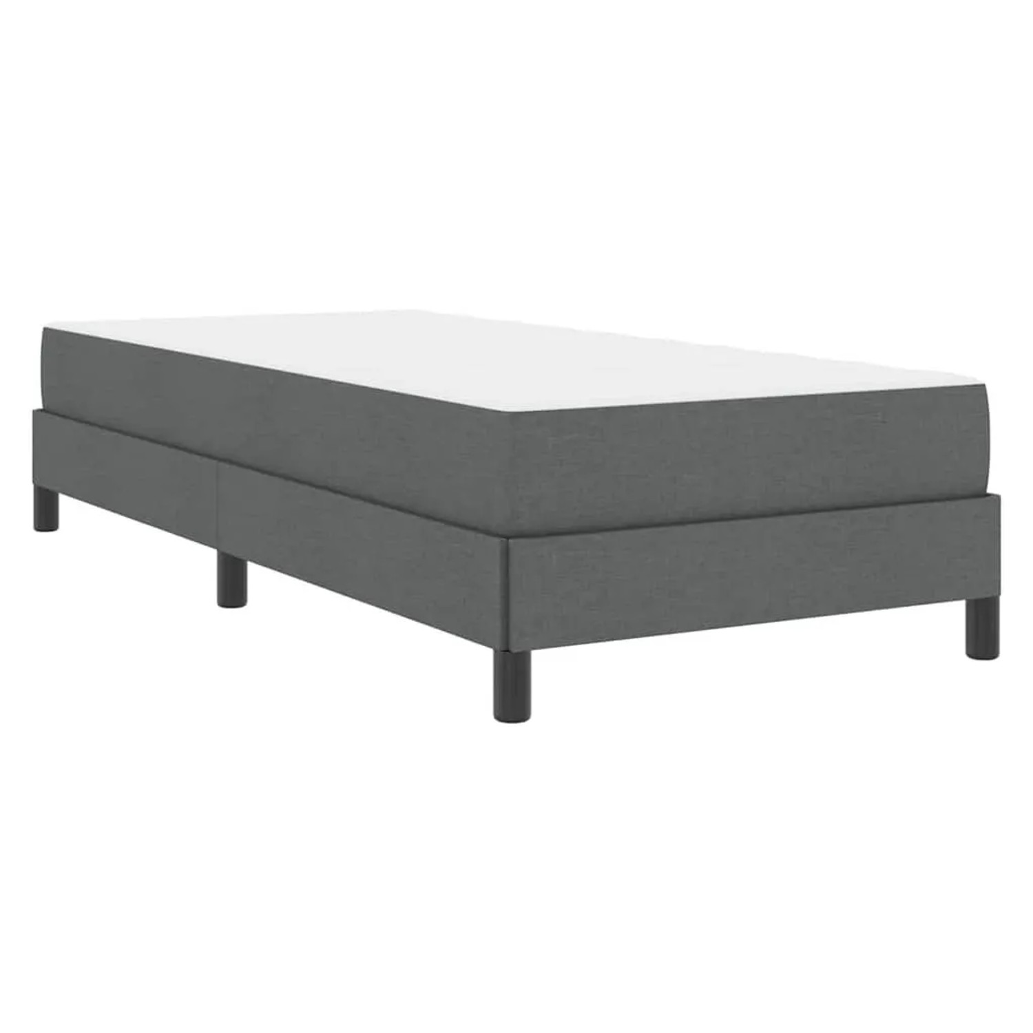 vidaXL Boxspringbett mit Matratze Dunkelgrau 80 x 200 cm Stoff 3398445 günstig online kaufen