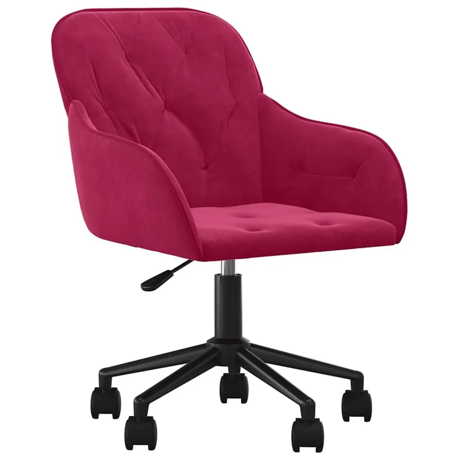 vidaXL Bürostuhl Drehbar Weinrot Samt 344872
