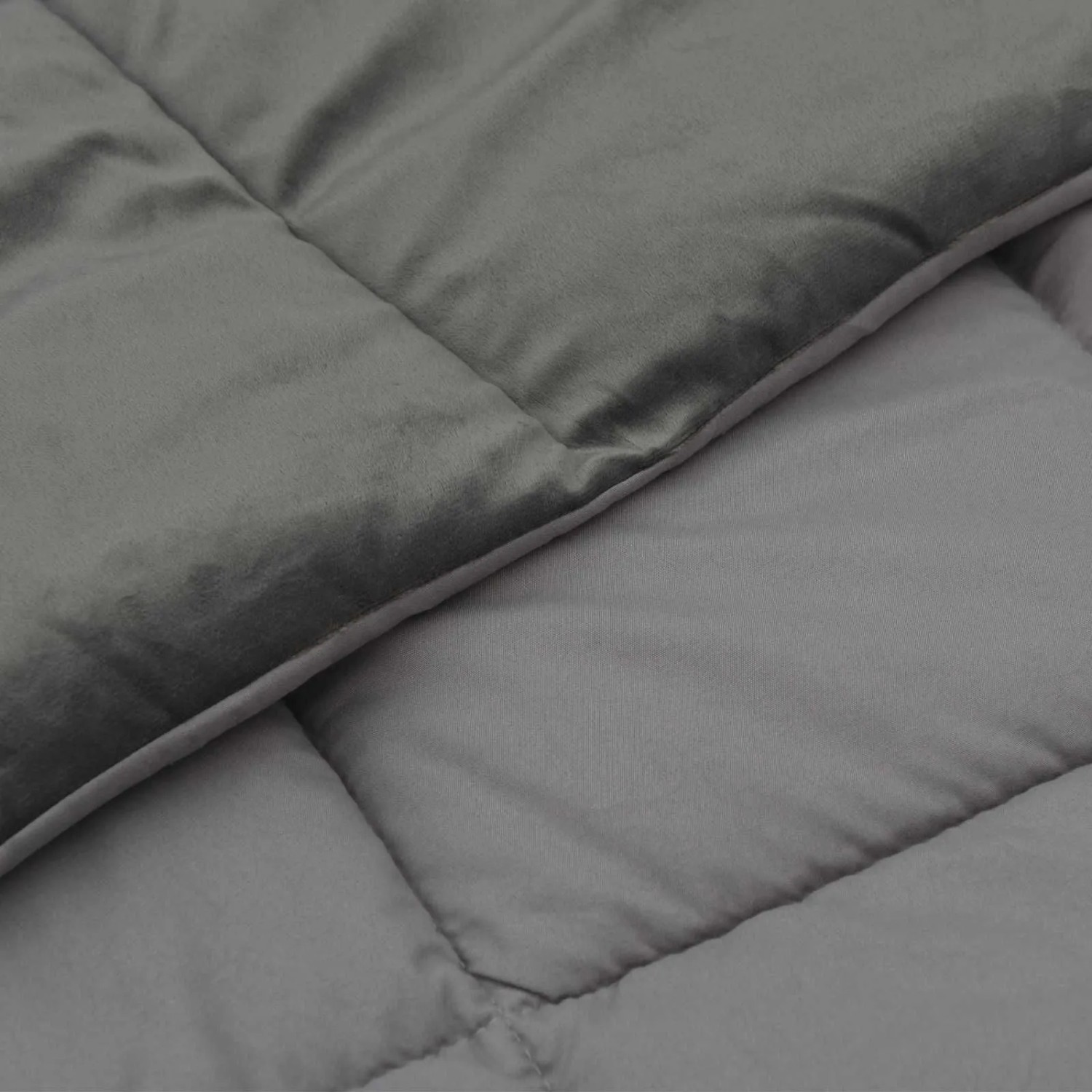 vidaXL Sommerdecke Gepolstert Hellgrau 140 x 200 cm Mikrofaser 42025918_5