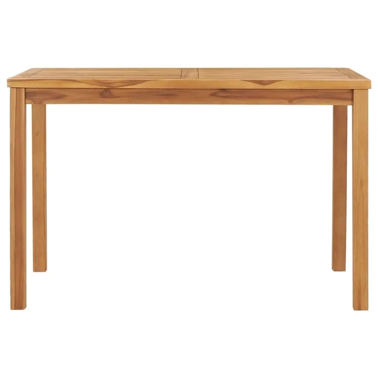 Rechteckiger vidaXL Gartentisch aus massivem Teakholz, naturfarben, 120x70x77 cm. Ideal für Garten & Terrasse.