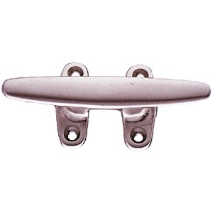 Seilflechter Belegklampe aus Aluminium, 250 mm, mit 4 Löchern für die Montage.